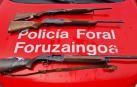 Armas intervenidas por Policía Foral