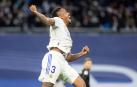 Militao celebra con euforia el gol del empate
