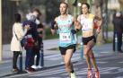 La navarra Maitane Melero junto a Miguel Ángel Cantano, con quien hizo la carrera