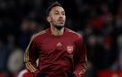 Aubameyang durante un partido con el Arsenal