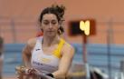 Miren Bartolomé, durante el concurso de pértiga de este miércoles