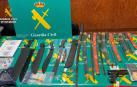 Armas intervenidas en la operación de la Guardia Civil en torno a la banda latina Dominican Don't Play (DDP)