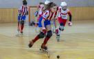 Imagen del partido celebrado el domingo en las instalaciones de la UDC Rochapea entre el equipo ‘D’ de la Rochapea y el de AD Tudela en categoría infantil mixta