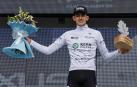 Igor Arrieta, en el podio final del Gran Camiño como mejor joven