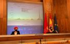 La consejera Indurain y la directora gerente del Instituto de Salud Pública y Laboral de Navarra, Marian Nuin, durante su comparecencia de este viernes