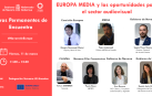 Cartel de la jornada sobre oportunidades europeas para el sector audiovisual