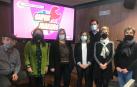 Rubén Jiménez, Lourdes San Miguel, Carmen Puerta, Mª José Calvo, Íñigo Nagore, Yolanda González y Estíbaliz Erdozia, ayer en el salón de actos de Mancomunidad de Montejurra