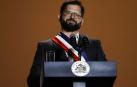 Boric, durante su toma de posesión como presidente de Chile