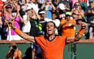 Nadal celebra la victoria ante Sebastian Korda en Indian Wells