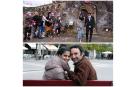 Mª Dolores y Miguel, en su boda en Eunate (2020) y el domingo de carnaval en Pamplona (2022)