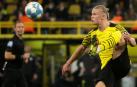 Erling Haaland, este domingo en el partido con su equipo, el Borussia Dortmund