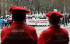 Protesta de Policía Foral frente al Parlamento de Navarra