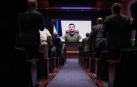 El presidente ucraniano, Volodímir Zelenski, durante su intervención este miércoles ante el Congreso de EE UU
