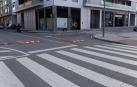 Imagen de la confluencia de las calles Río Queiles y Río Irati con el paso de cebra que se quiere elevar