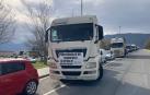 Fotos de la protesta de los camioneros navarros por las calles de Pamplona