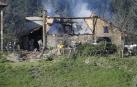Caserío incendiado en Okondo