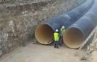 Dos tuberías subterráneas en la ampliación de la 1º fase del Canal hacia Tierra Estella. Para la Ribera la conducción también será con dos tuberías bajo tierra.