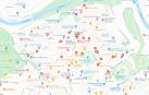 Mapa de Pamplona con la ubicación de las cámaras de seguridad