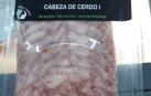 Imagen de un lote de cabeza de cerdo difundido por AESAN
