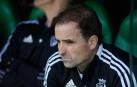 El entrenador de Osasuna, Jagoba Arrasate, en el Benito Villamarín