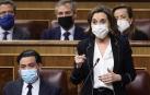 La secretaria general del Partido Popular y portavoz del partido, Cuca Gamarra, interviene este miércoles en el Congreso