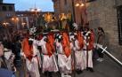 El paso que representa la Última Cena de las escenas de la Pasión de Cristo, en una foto tomada en 2019