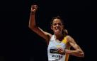 Maitane Melero cruza la meta en el Campeonato de España de 10.000 m en pista que se disputó en Faro (Portugal)