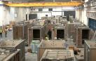 Imagen de varias viviendas en construcción de forma industrializada.