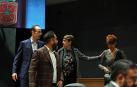 Gesto afectuoso de María Chivite con Bakartxo Ruiz (EH Bildu) en un día en el que sus intereses políticos tomaron caminos divergentes