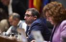 El presidente del parlamento de Navarra, Unai Hualde, en la sesión plenaria