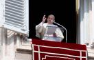 El papa Francisco, en la ventana del Palacio Apostólico del Vaticano