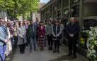 Imagen del homenaje realizado en el cementerio de Pamplona al concejal asesinado