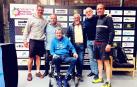 De izquierda a derecha: César Cruchaga, Juan Olagüe, Juan Carlos Unzué, Eduardo Zabaleta, Imanol Ibarrondo, Patxi Puñal