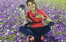 Natalia Astráin, cuando consiguió el título sub-20 de la misma competición, el 13 de marzo.