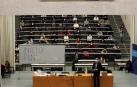 Pruebas de la última oposición de enfermería en el Aulario de la UPNA
