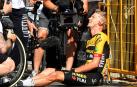 Koen Bouwman tras vencer en la séptima etapa del Giro