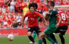 Kang-in Lee y Oier, en el partido Mallorca-Osasuna de la primera vuelta