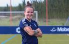Patri, sonriente este jueves antes del entrenamiento