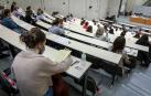 Opositoras de enfermería en una de las últimas pruebas que se celebraron en la UPNA