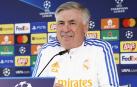 El técnico italiano, Carlo Ancelotti, durante la rueda de prensa del Media Day del Real Madrid
