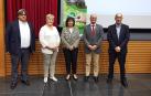 De izda.a cha., Miguel Ángel Arrastio, Gloria Olcoz, Belén Cerdán, Bernardo Ciriza; y Fernando Blázquez durante la jornada celebrada en Falces