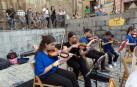 alumnos de la Escuela-Conservatorio Fernando Remacha en las calles de Tudela