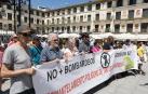 Concentración por el desmantelamiento del polígono de tiro de Bardenas en Tudela