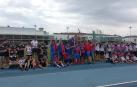 Podio de la final a ocho, con Hiru Herri en tercera posición