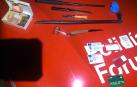 Material incautado al conductor arrestado en Arraioz