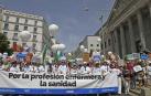 La cabecera de la manifestación, a la altura del Congreso