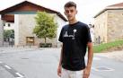 Aimar Oroz, en una imagen en Arazuri, su pueblo, la temporada pasada
