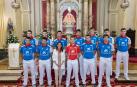 Foto de los pelotria en la presentación del Torneo de San Fermín