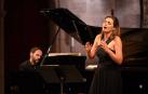 La soprano Sabina Puértolas, el año pasado durante un recital en Puente la Reina