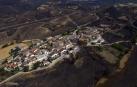 Imagen de las consecuencias de los incendios en Navarra vistas desde el aire.